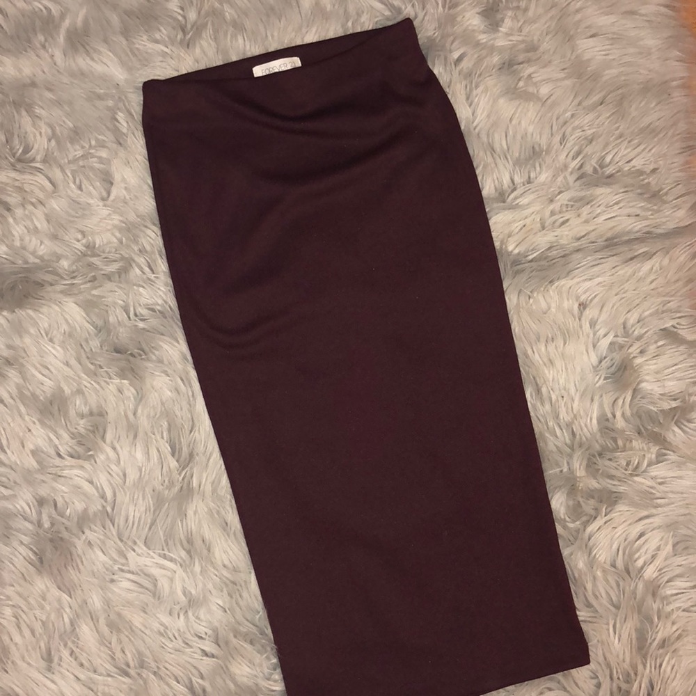 Burgundy Midi Skirt